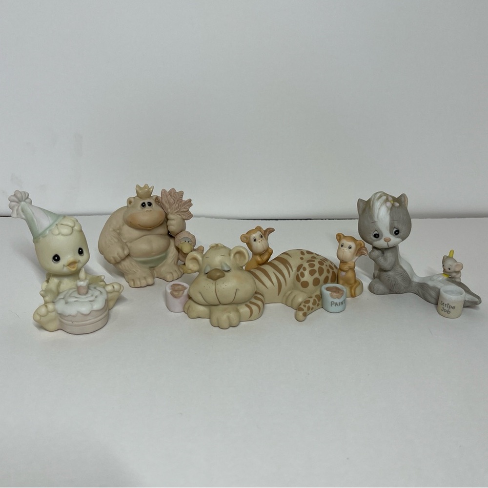 Precious Moments Samuel J. Butcher Figurine Lot Animals Vintage 90s Bundle